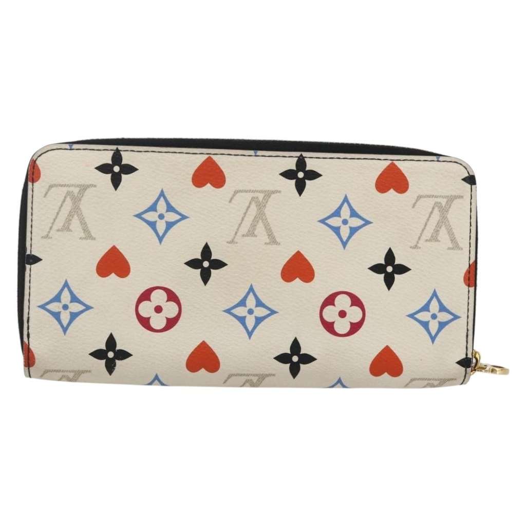 Louis Vuitton Zippy wallet White Canvas Good condition - Back View