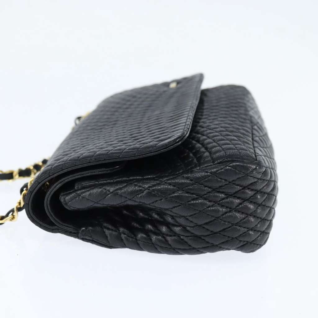 Bally Vintage Chain Shoulder Bag Black Leather Good condition - Inside View