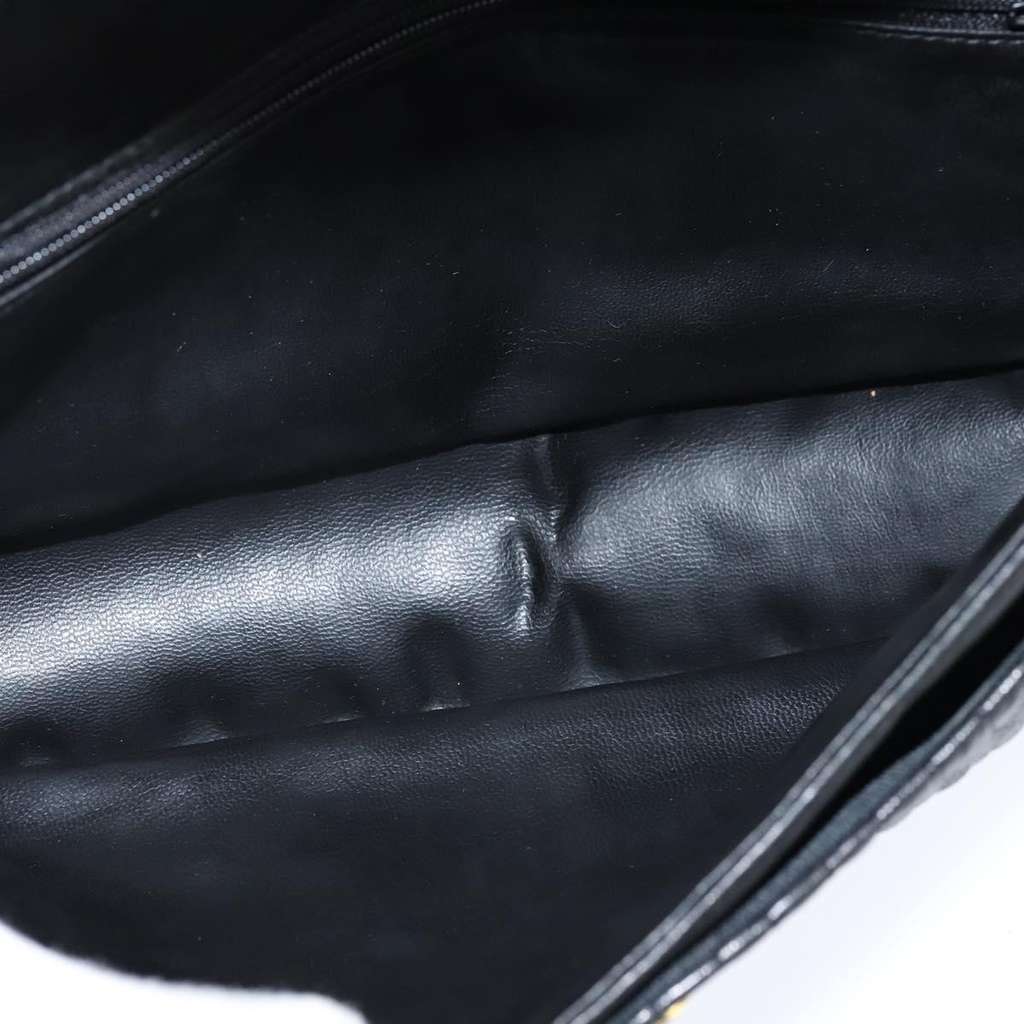 Bally Vintage Chain Shoulder Bag Black Leather Good condition - Box View