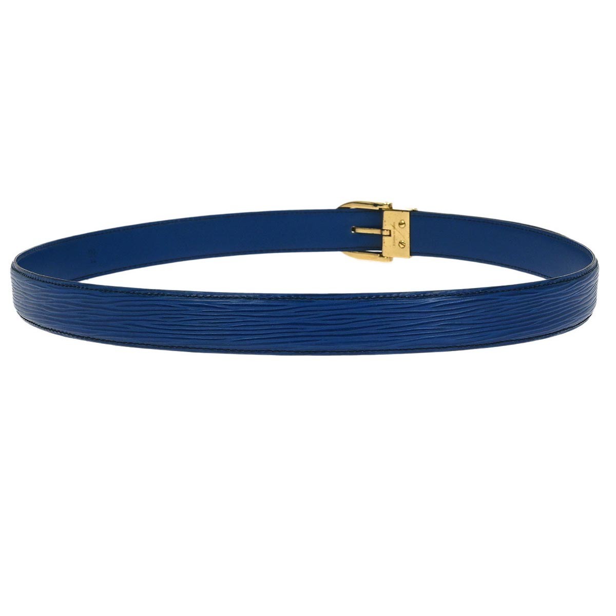 Louis Vuitton Classique Belt Blue Leather Good condition - Back View