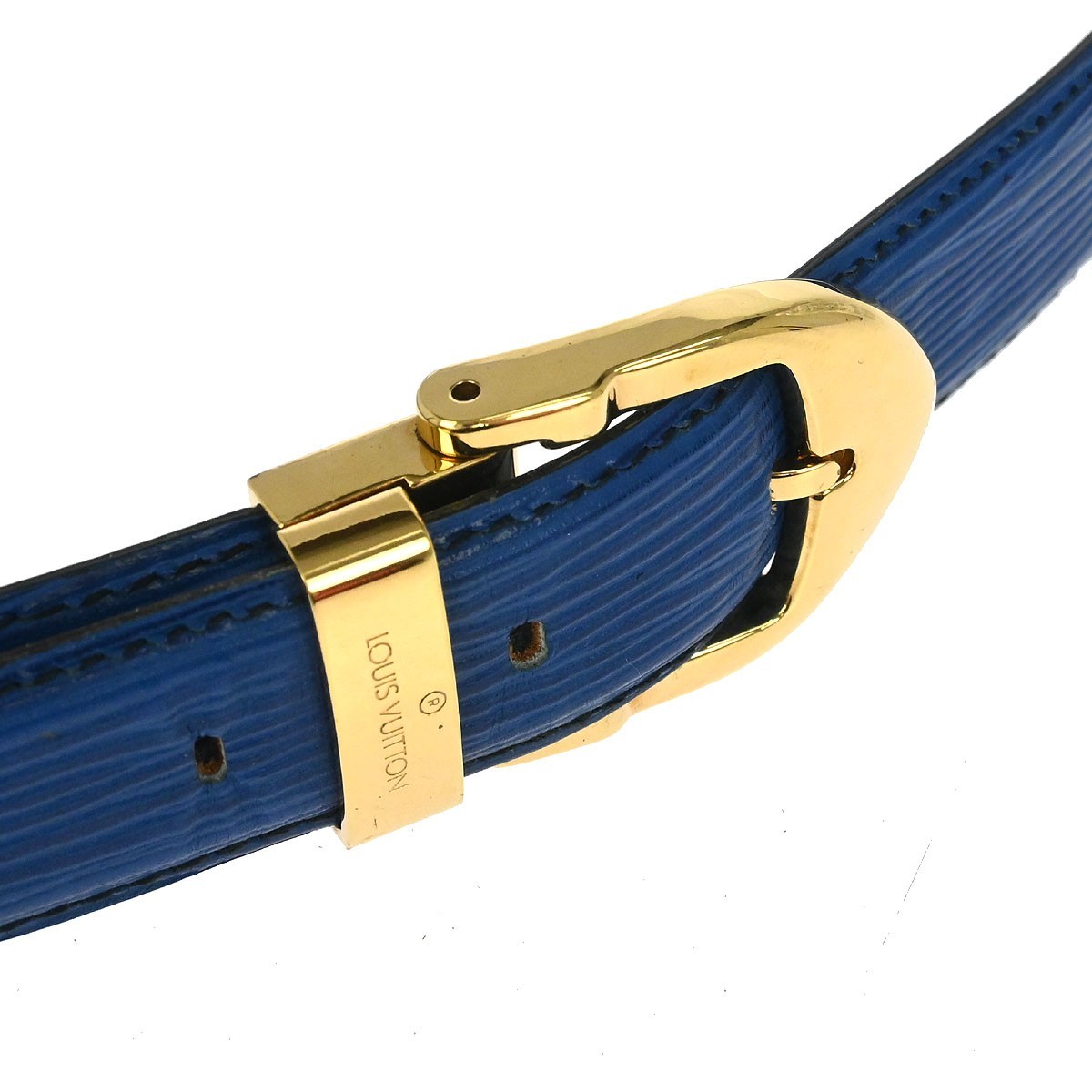 Louis Vuitton Classique Belt Blue Leather Good condition - Inside View