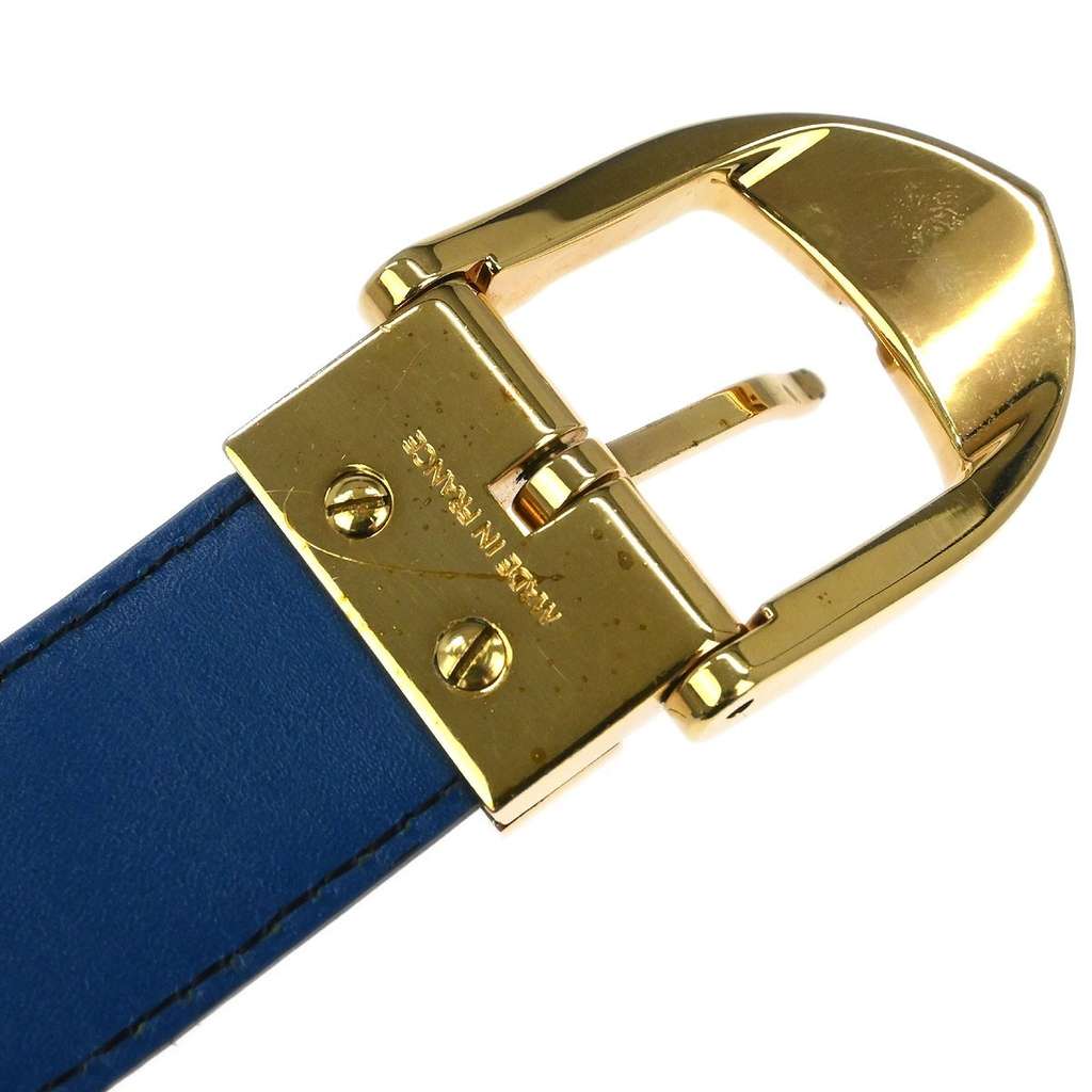 Louis Vuitton Classique Belt Blue Leather Good condition - Model View