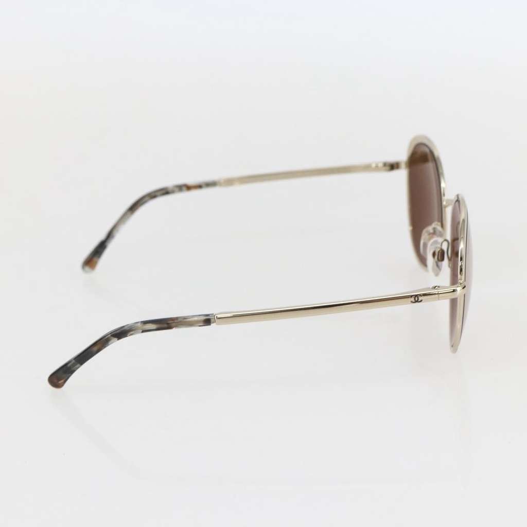 Chanel Logo CC Sunglasses Gold Metal Good condition - Inside View