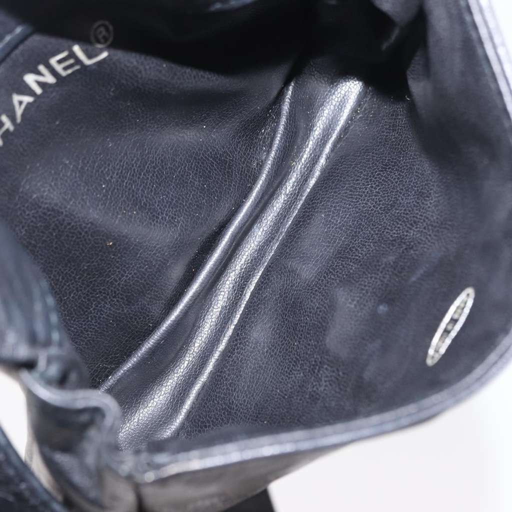 Chanel Chain Envelope Belt Bag Black Leather Good condition - Box View