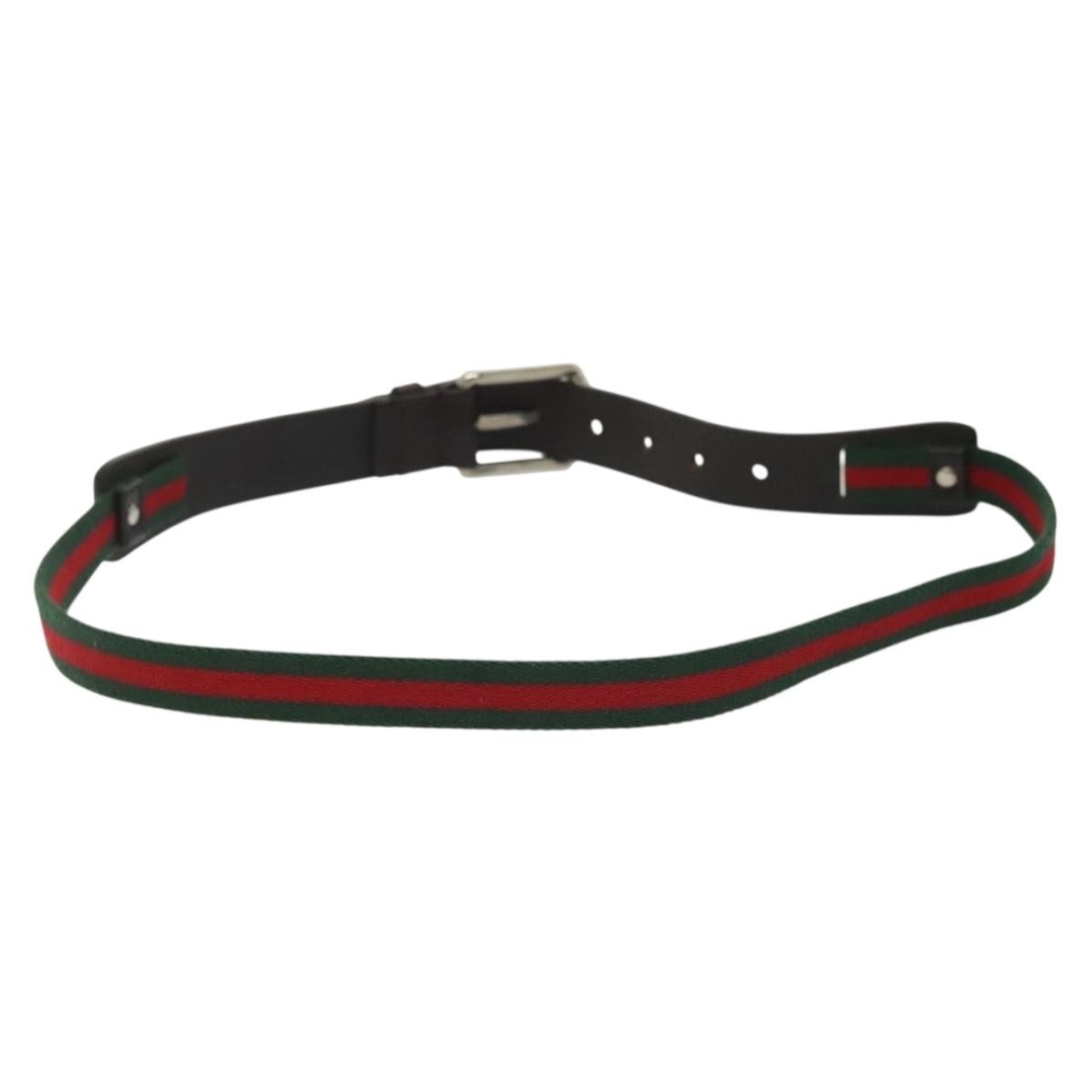 Gucci Web Belt Black Leather Good condition - Back View