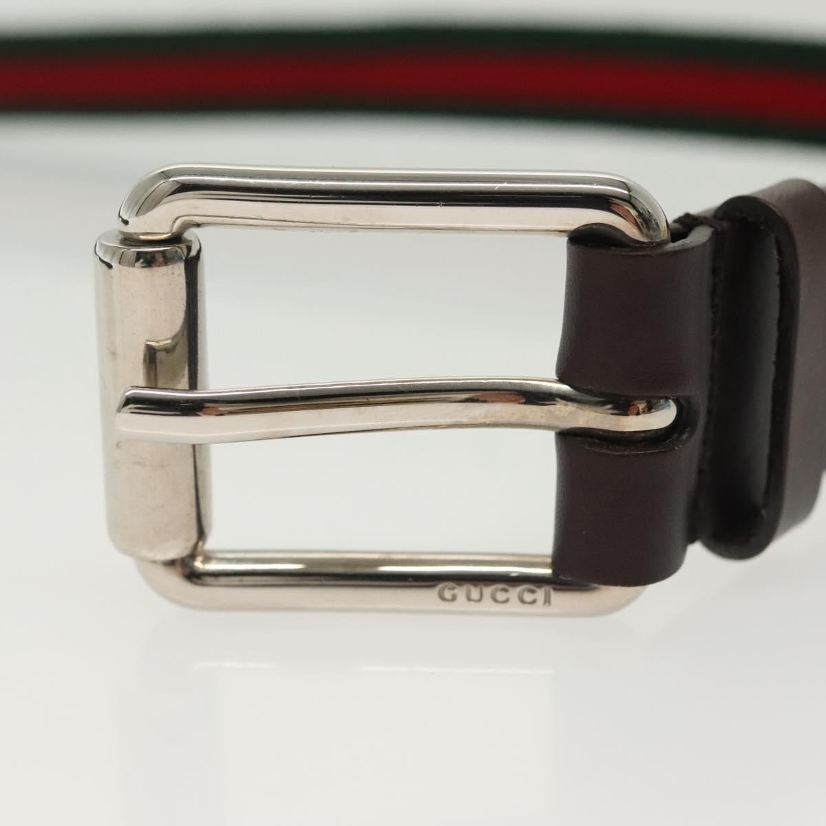 Gucci Web Belt Black Leather Good condition - Box View