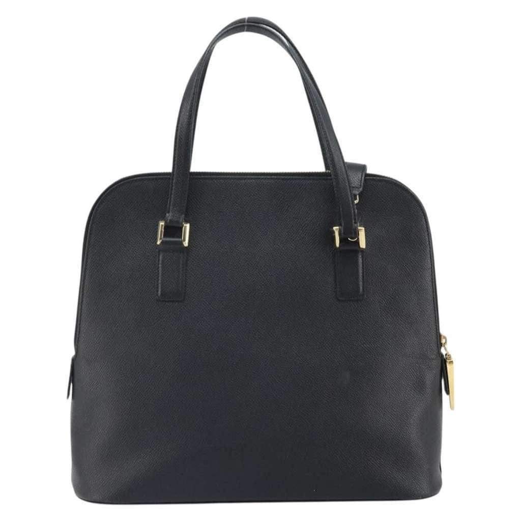 Salvatore Ferragamo Vintage Handbag Black Leather Good condition - Back View