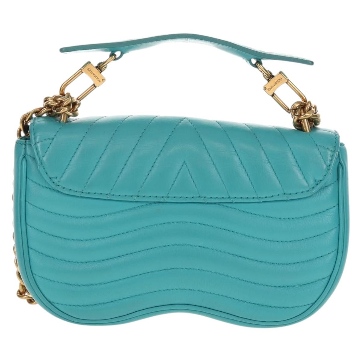 Louis Vuitton New Wave Chain Bag Blue Leather Good condition - Back View