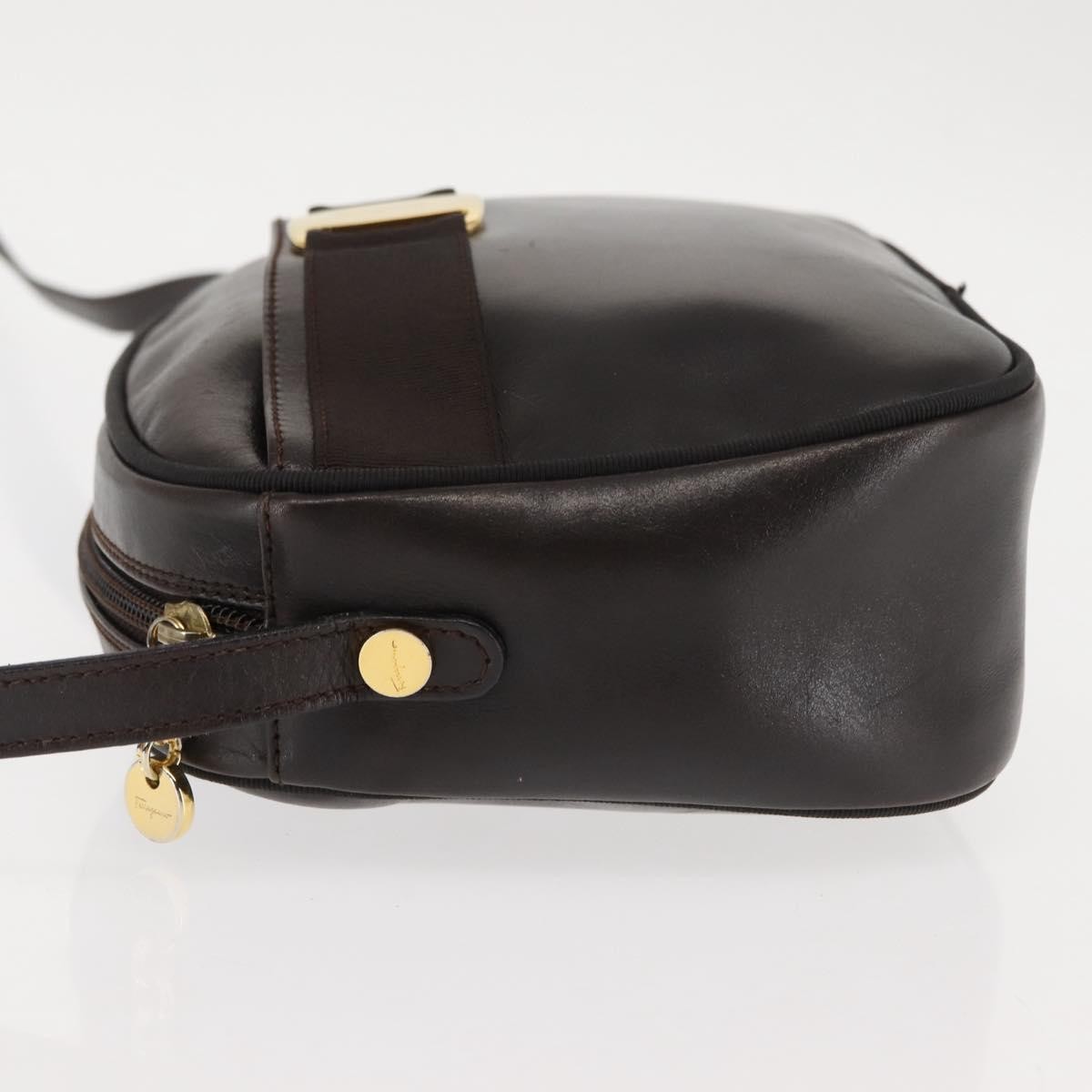 Salvatore Ferragamo Vara Bow camera Shoulder Bag Brown Leather Good condition - Model View