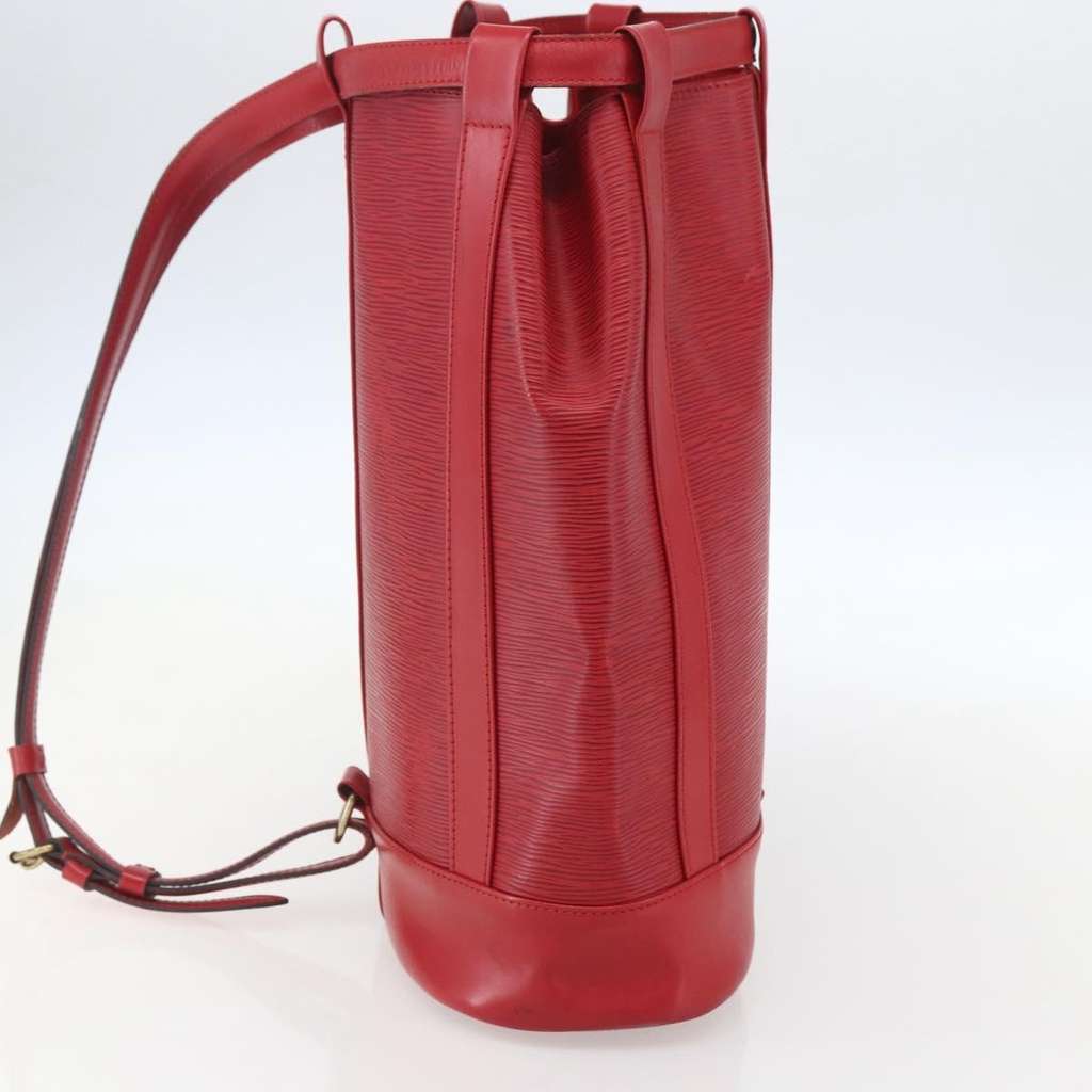 Louis Vuitton Randonnee Backpack Red Leather Good condition - Inside View