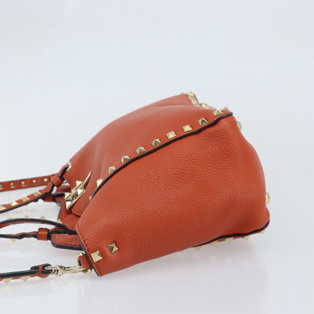 Valentino Garavani Rockstud Tote Orange Leather Good condition - Model View