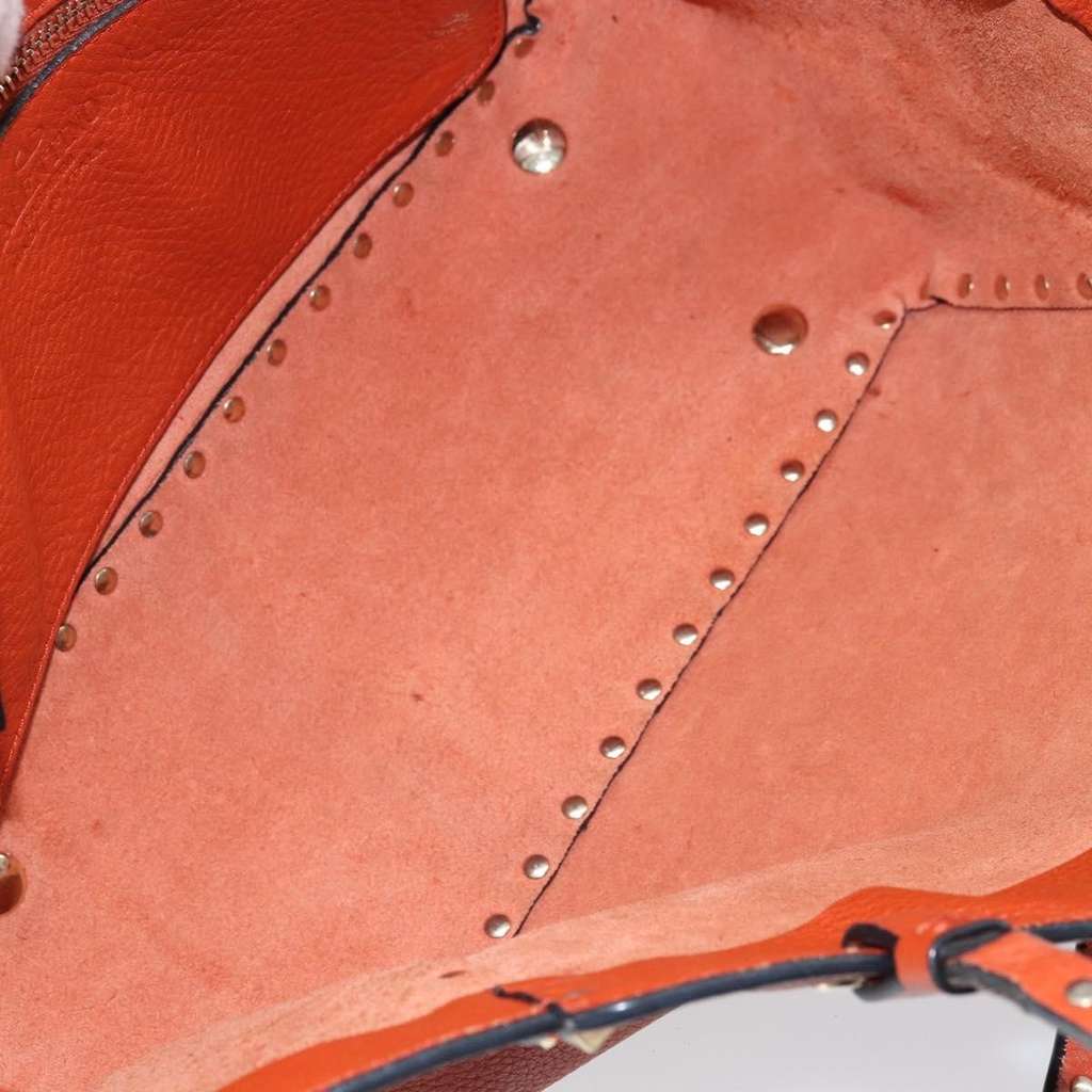 Valentino Garavani Rockstud Tote Orange Leather Good condition - Box View