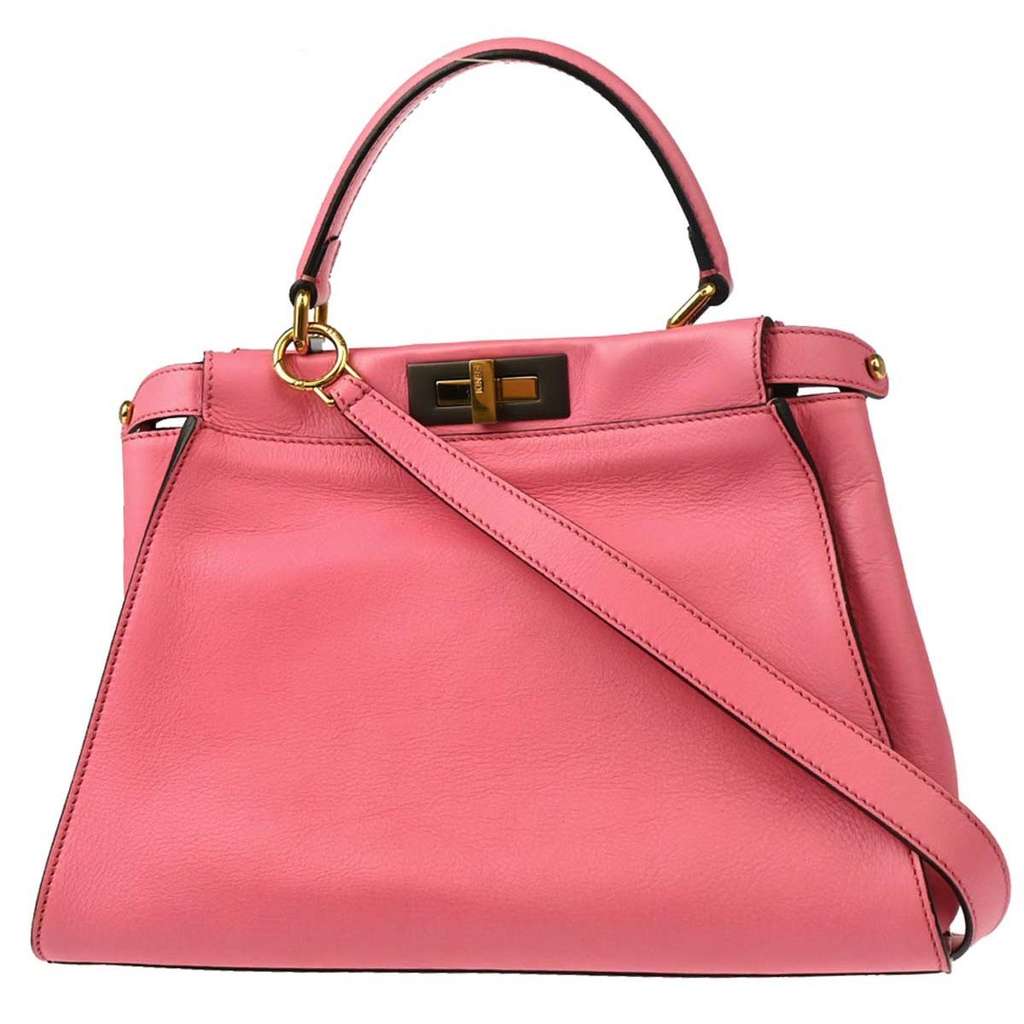 Fendi Peekaboo Essential Bag Pink Leather Good condition - Back View