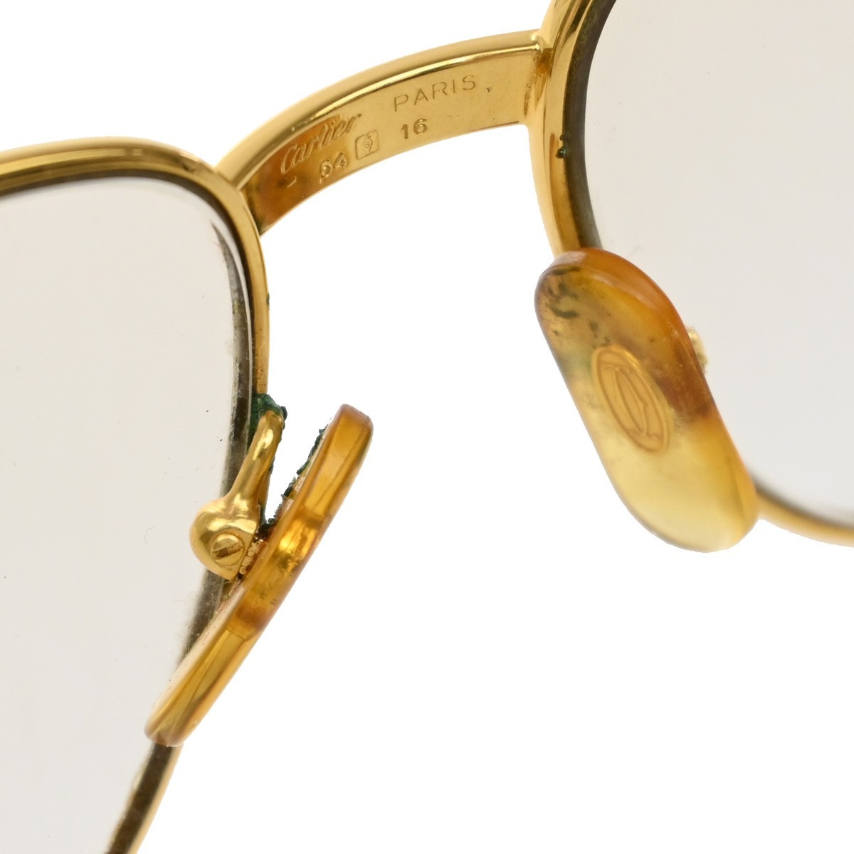 Cartier Trinity Glasses Gold Metal Fair condition - Box View