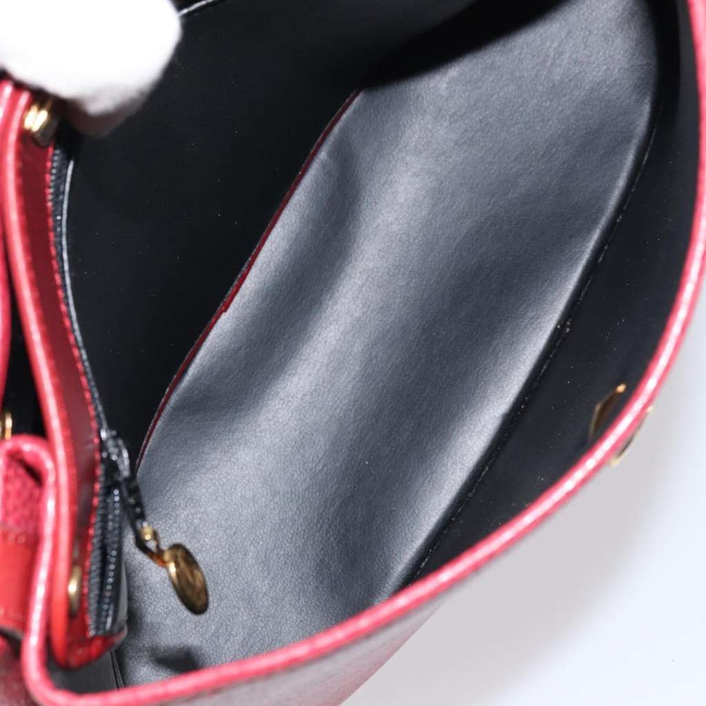 Christian Dior Vintage Shoulder Bag Red Leather Fair condition - Box View