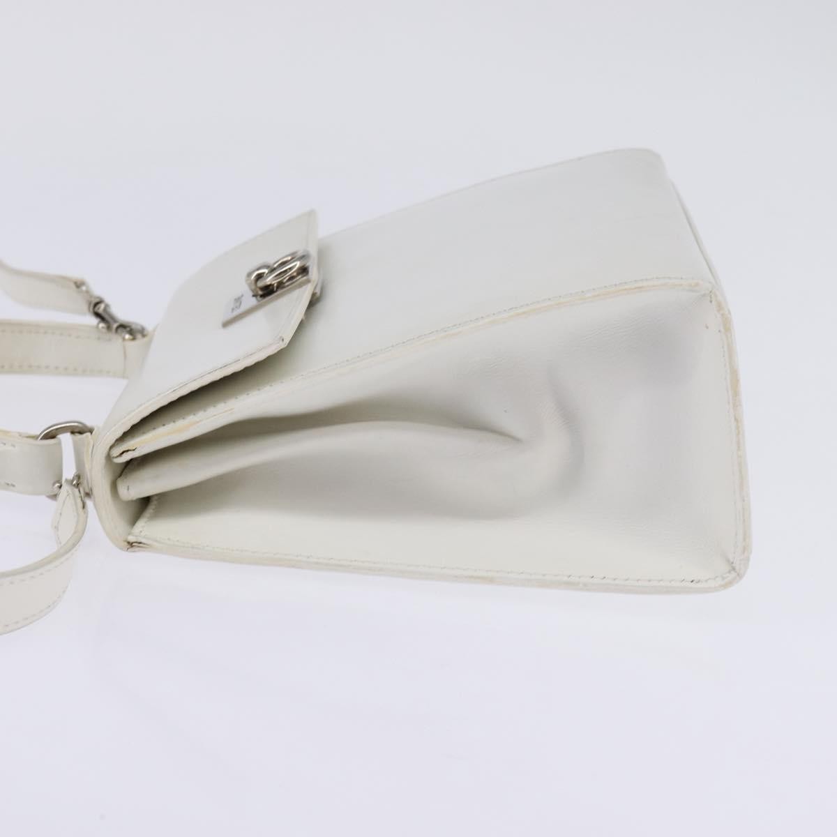 Celine Gancini Handbag White Leather Good condition - Inside View