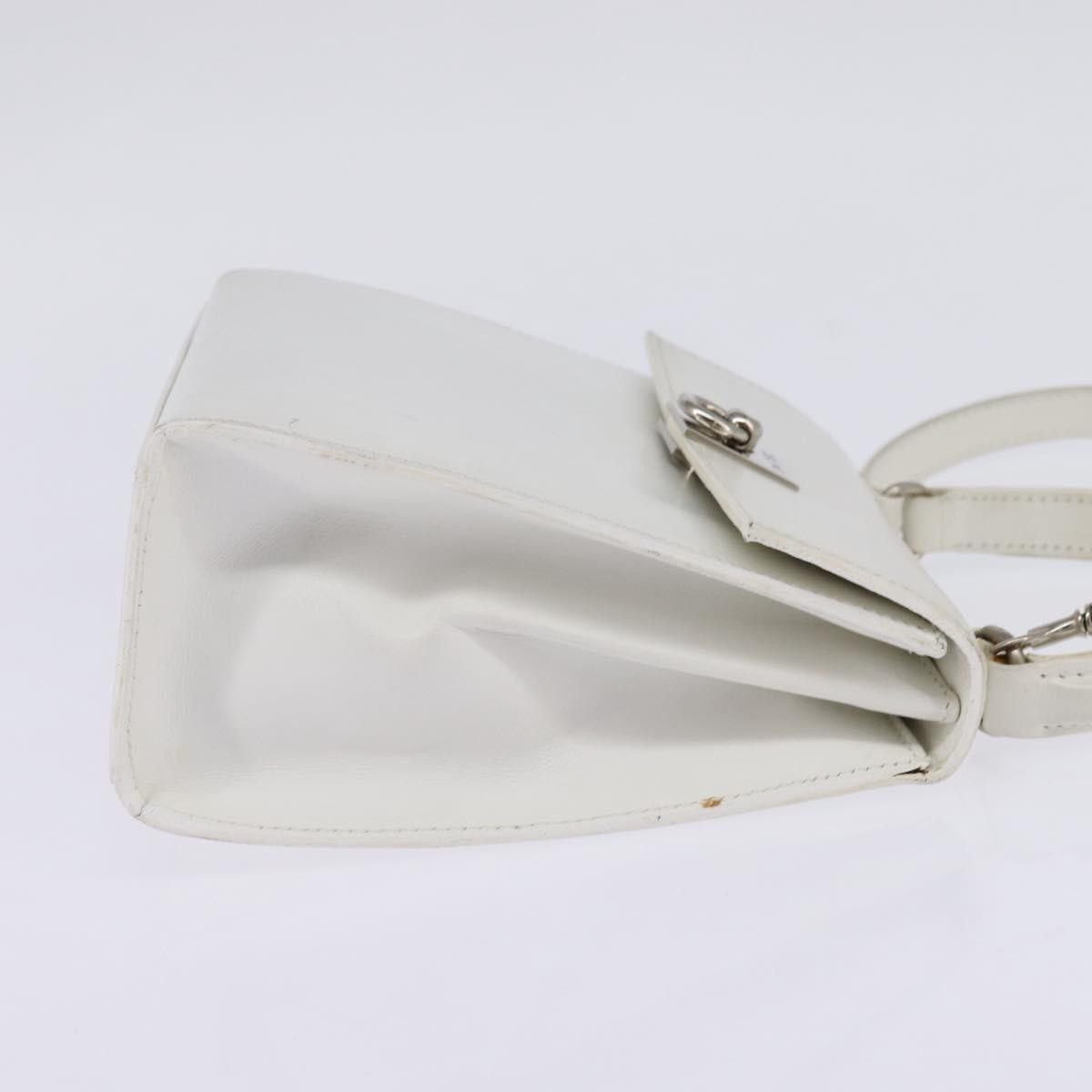 Celine Gancini Handbag White Leather Good condition - Model View