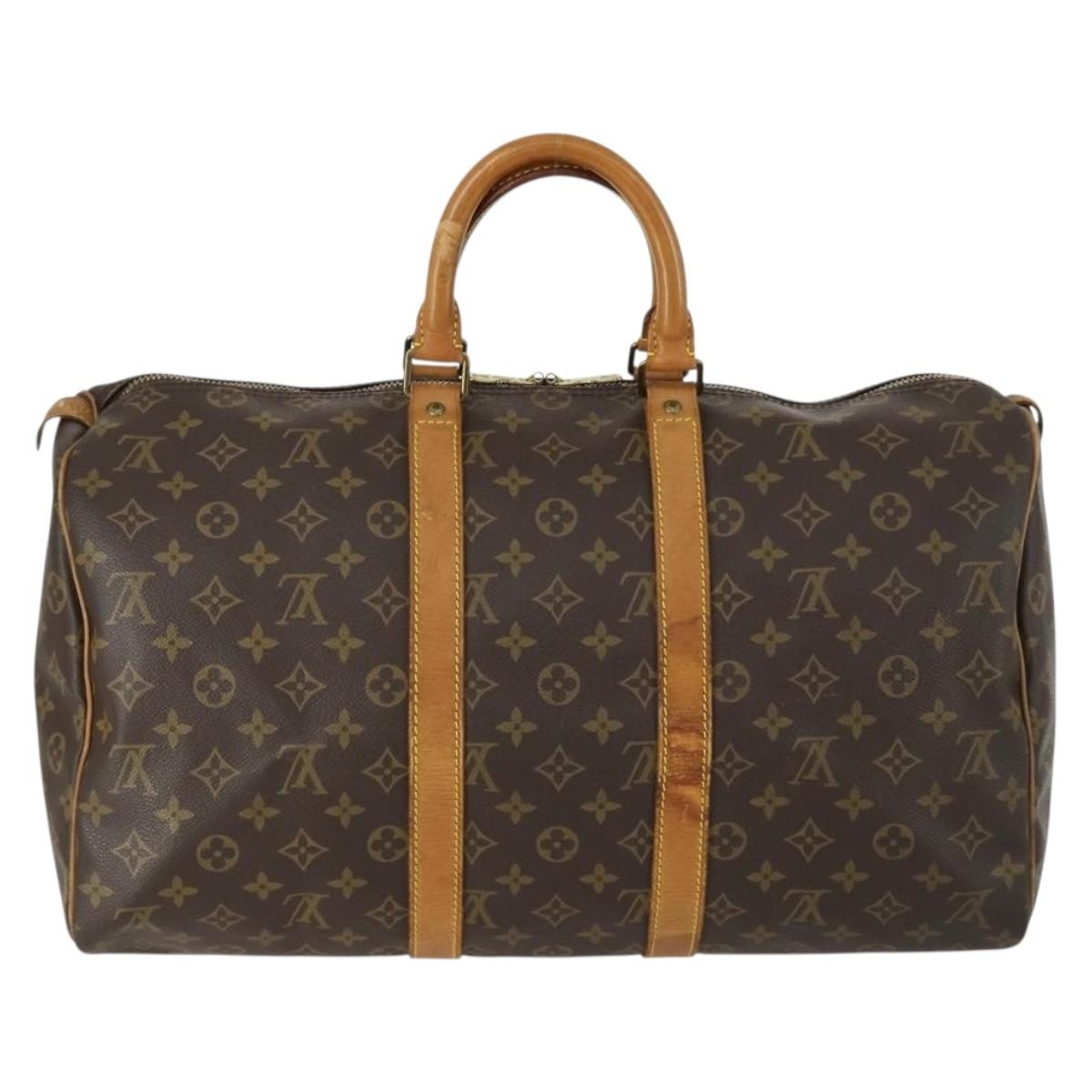 Louis Vuitton Keepall Bag Brown Canvas Fair condition - Back View