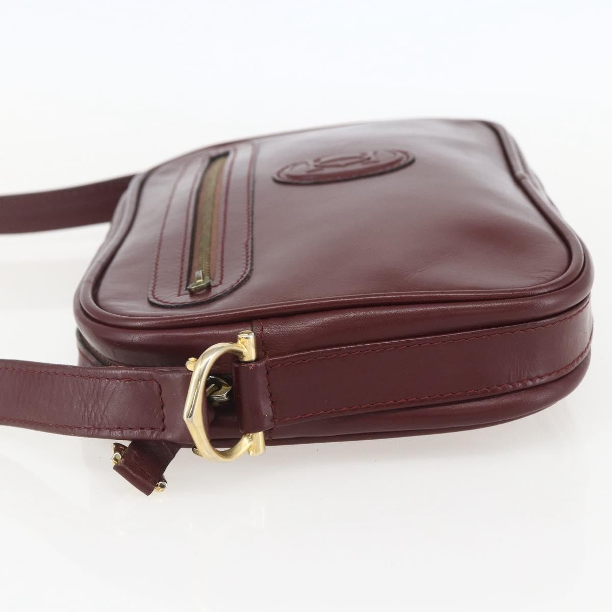 Cartier Must de Cartier Shoulder Bag Burgundy Leather Good condition - Inside View