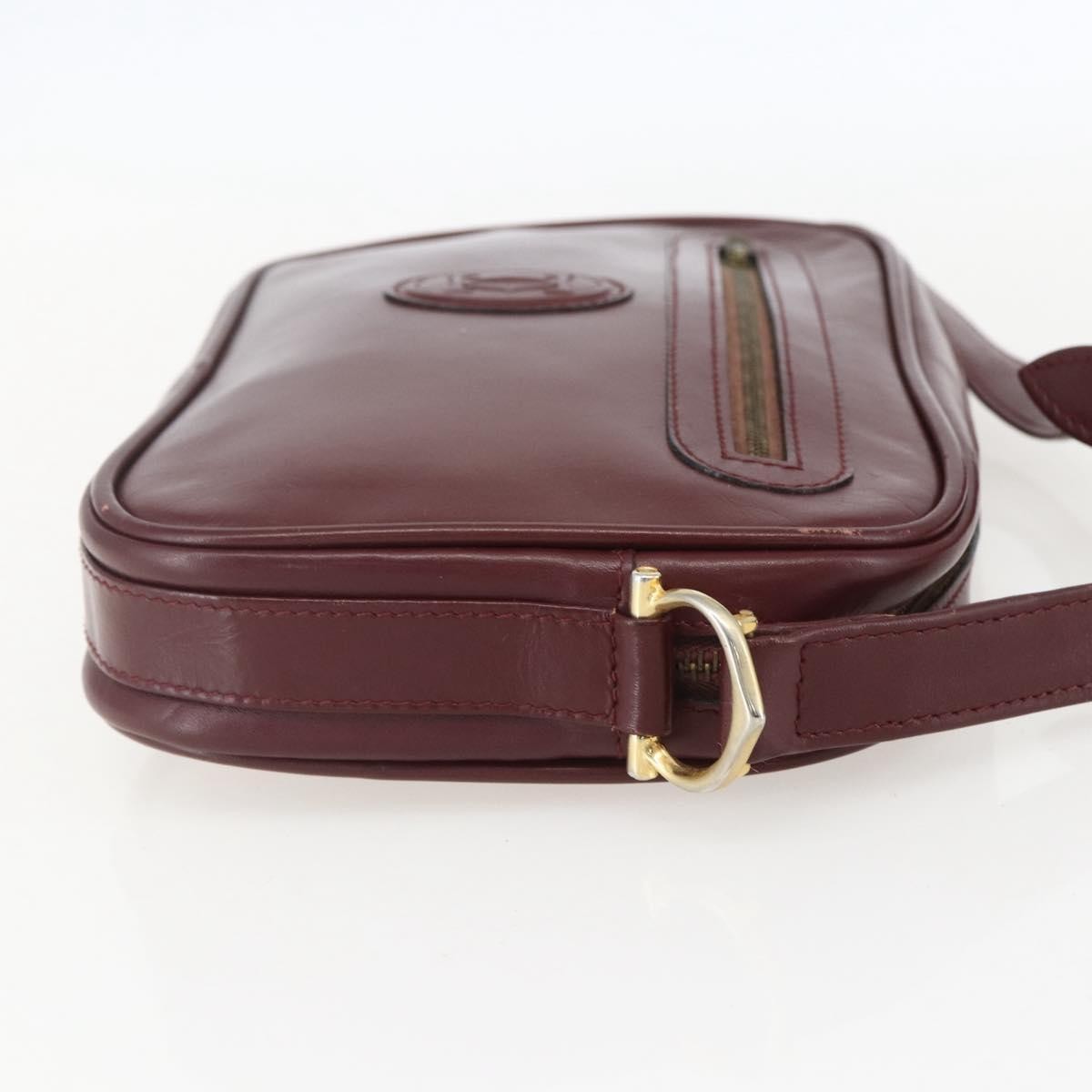 Cartier Must de Cartier Shoulder Bag Burgundy Leather Good condition - Model View