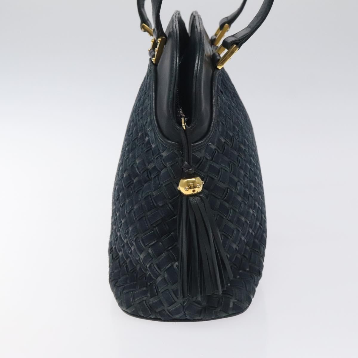 Bally Vintage Shoulder Bag Navy Leather Good condition - Model View