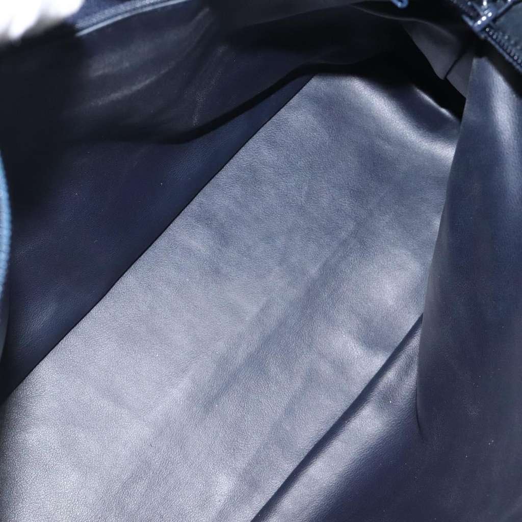 Bally Vintage Shoulder Bag Navy Leather Good condition - Box View