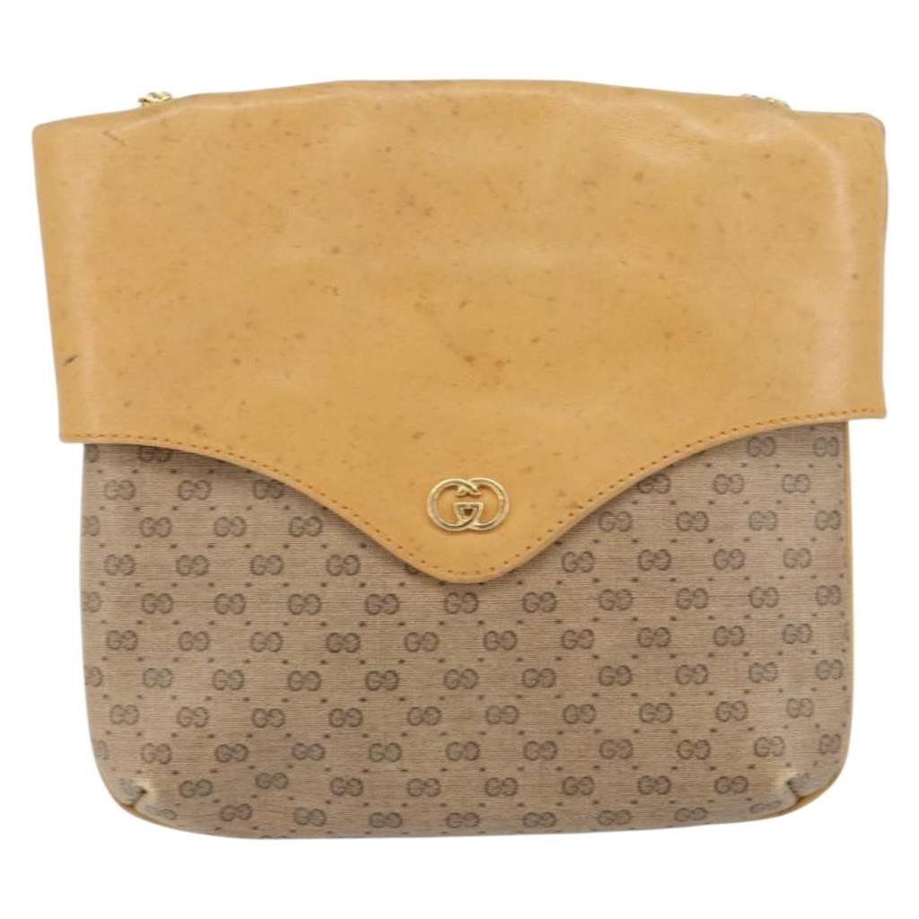 Gucci Micro GG supreme shoulder bag Beige Fair condition - Back View