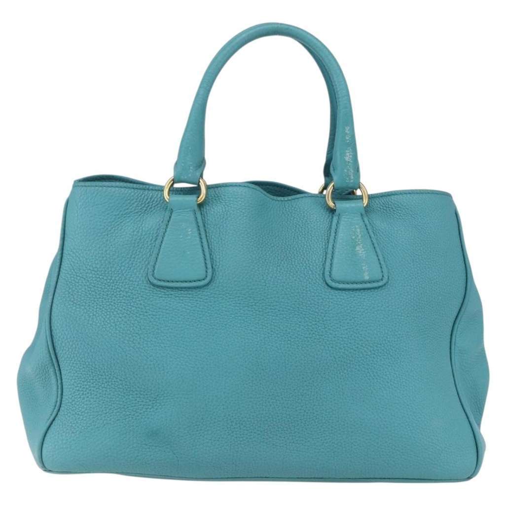 Prada Convertible Shopper Tote Blue Leather Fair condition - Back View