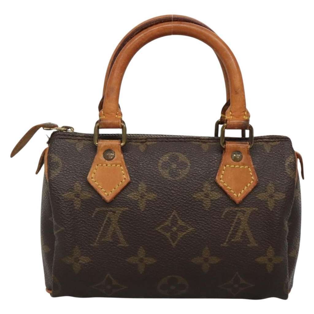 Louis Vuitton Speedy Mini HL Handbag Brown Canvas Good condition - Back View
