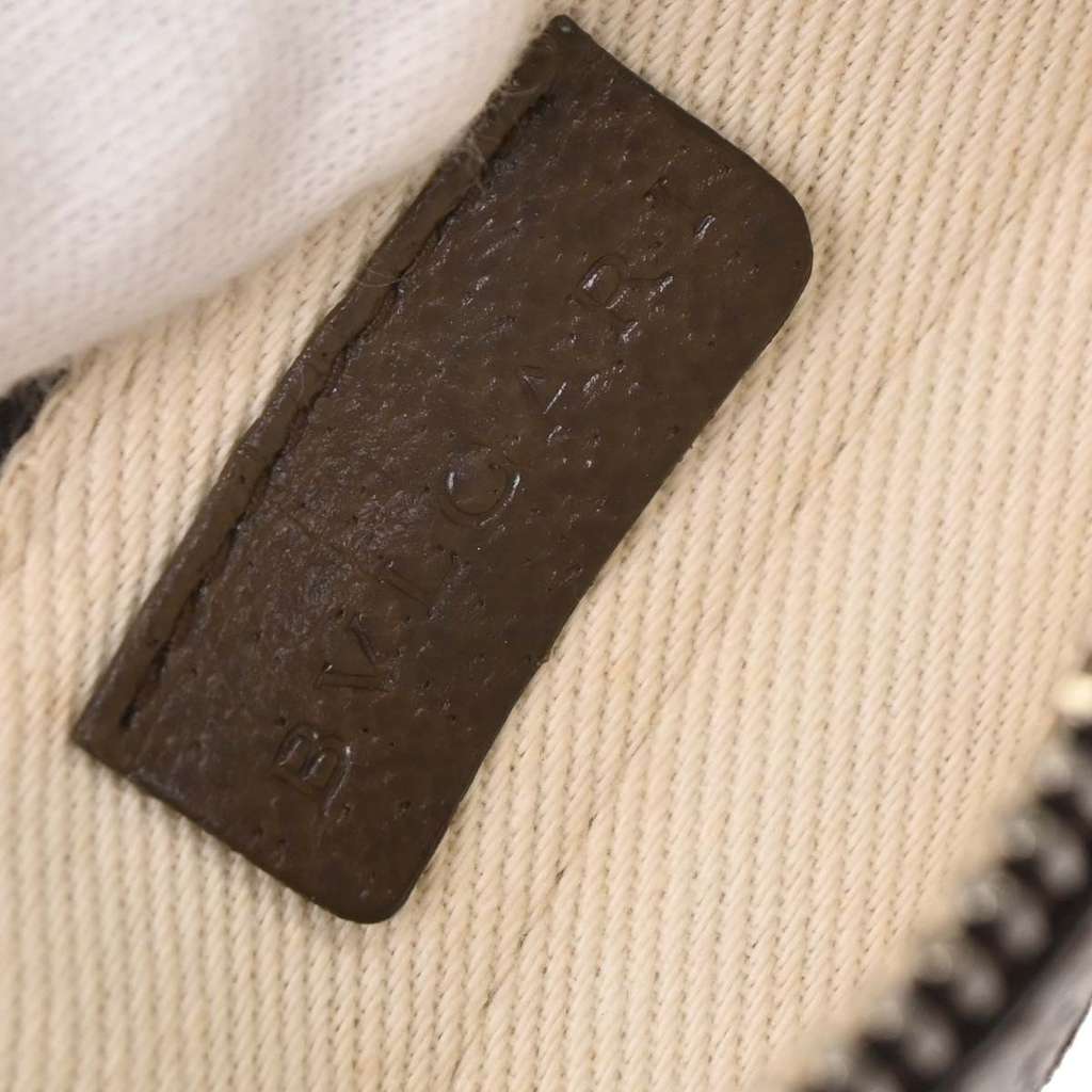 Bvlgari Logomania Shoulder Bag Beige Canvas Good condition - Model View