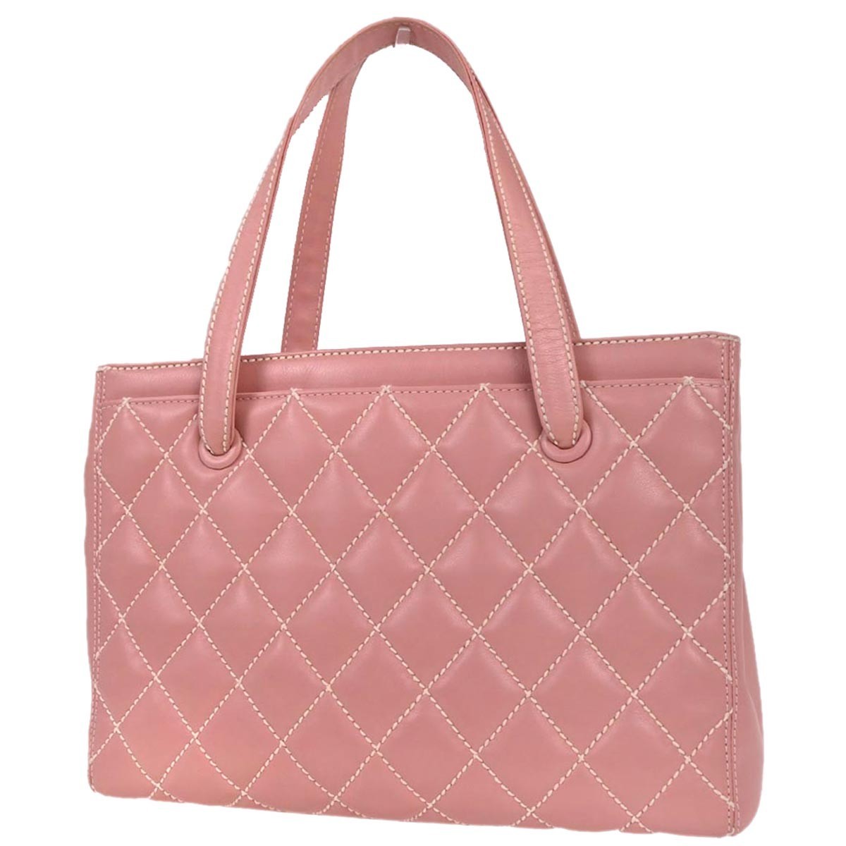 Chanel Vintage Tote Pink Leather Good condition - Back View