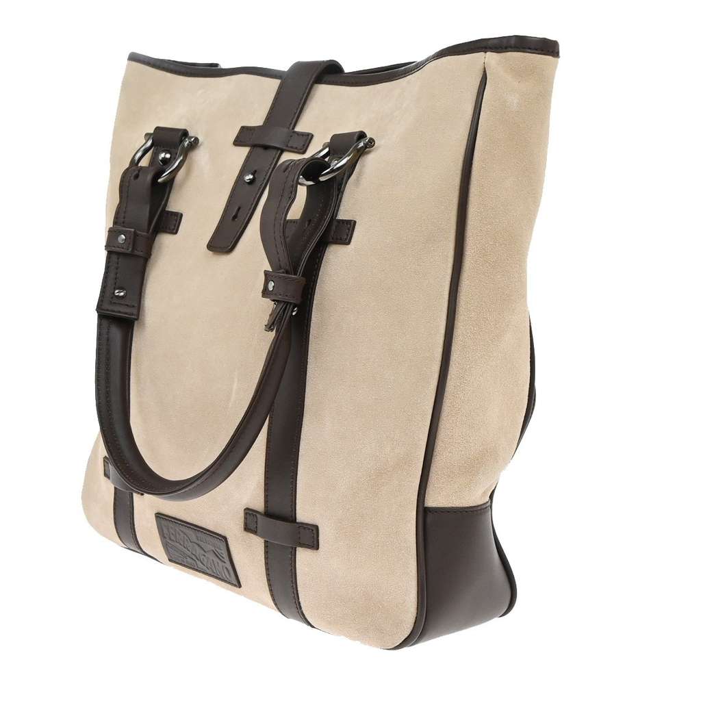 Salvatore Ferragamo Gancini Tote Brown Suede Good condition - Inside View