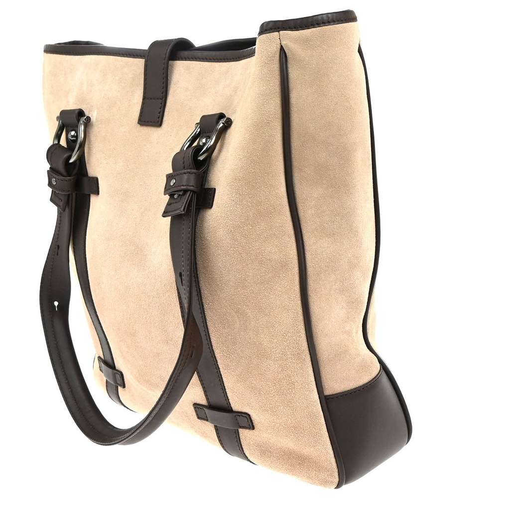 Salvatore Ferragamo Gancini Tote Brown Suede Good condition - Model View