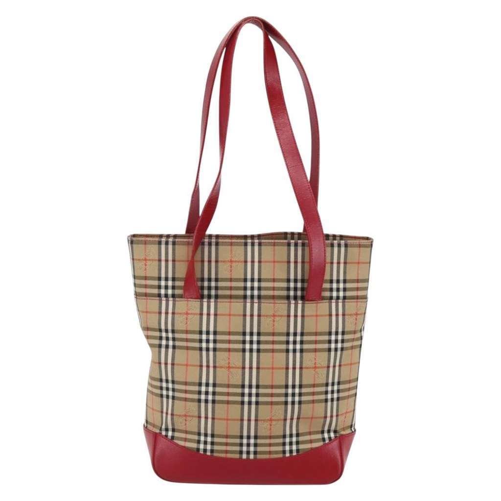 Burberry Nova Check Tote Beige Canvas Good condition - Back View