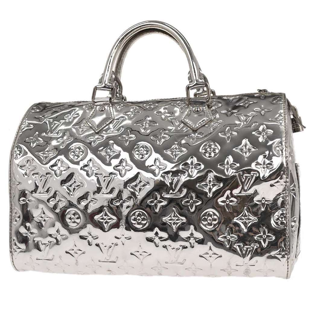 Louis Vuitton Speedy Handbag Silver Good condition - Back View