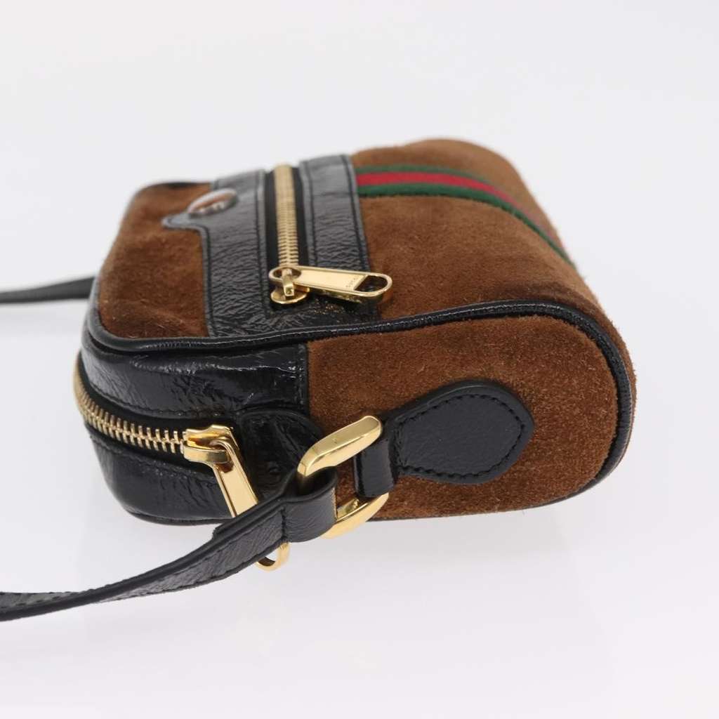 Gucci Ophidia Shoulder Bag Brown Suede Fair condition - Model View