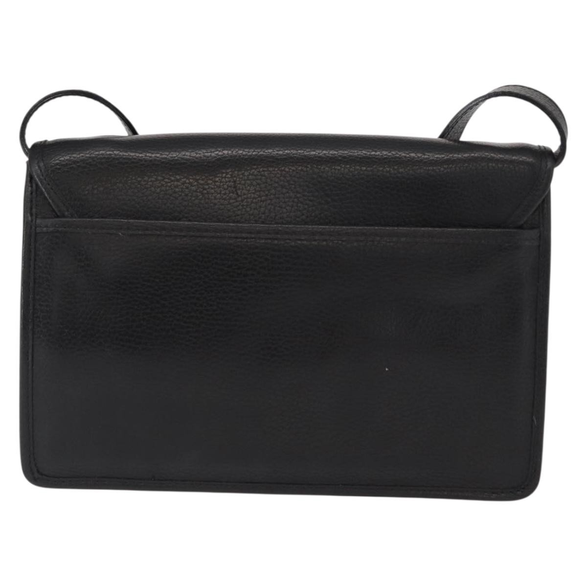 Celine Vintage Shoulder Bag Black Leather Good condition - Back View