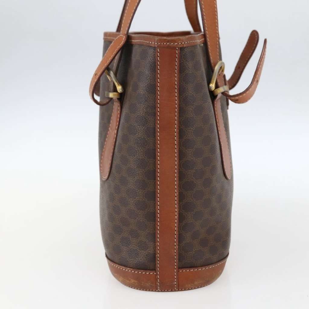 Celine Vintage Macadam Tote bag Brown Canvas Fair condition - Inside View