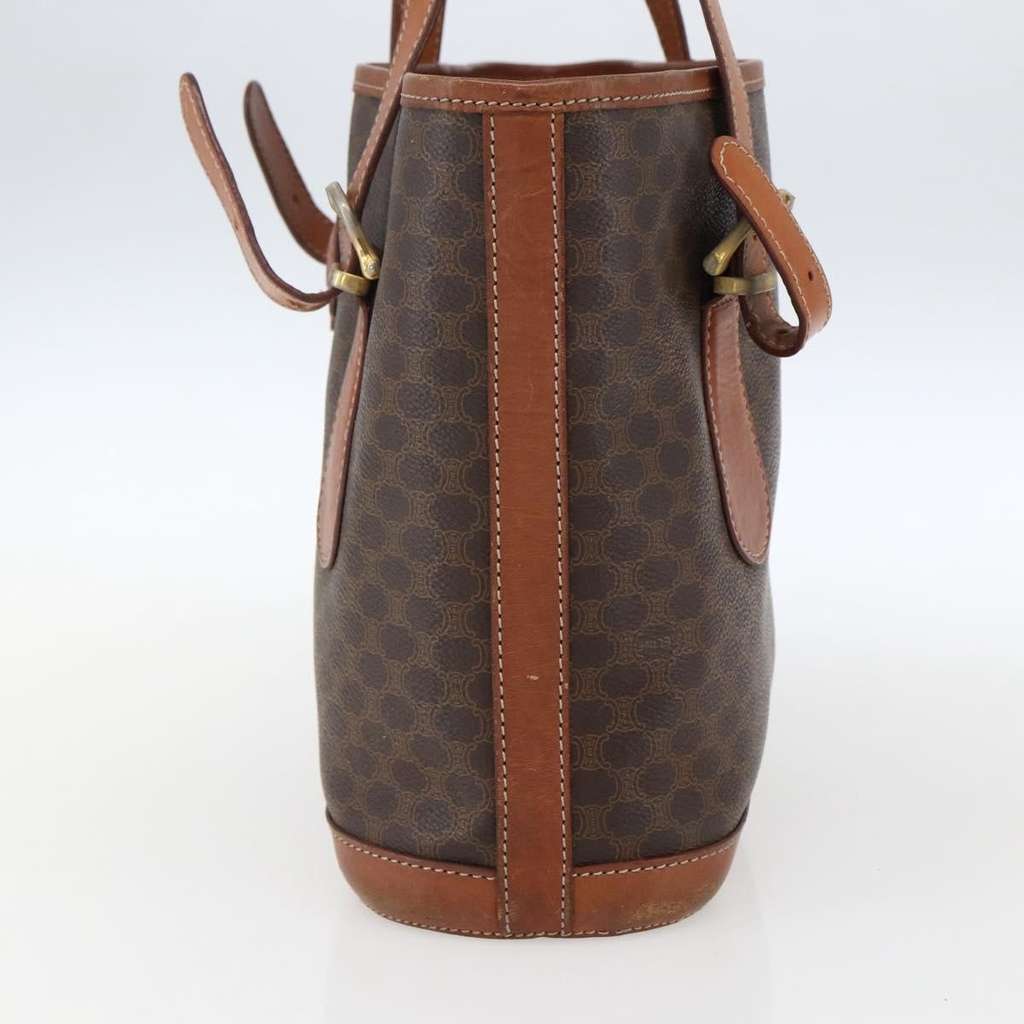 Celine Vintage Macadam Tote bag Brown Canvas Fair condition - Model View