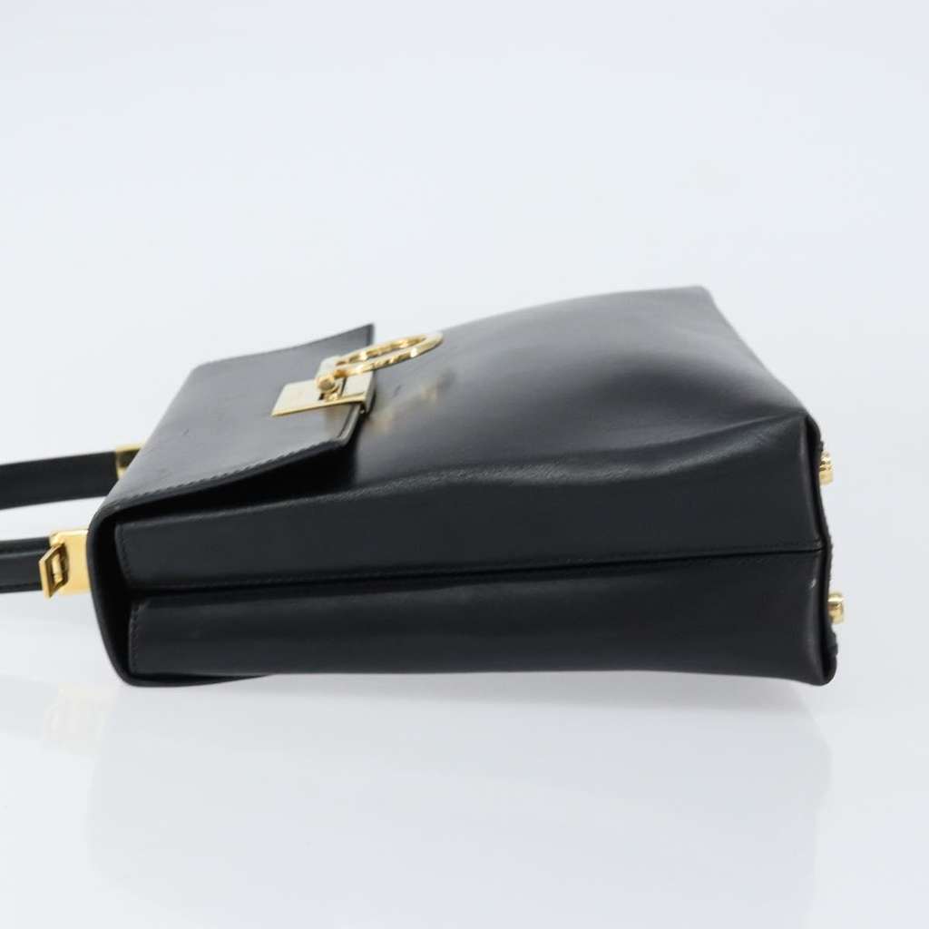 Salvatore Ferragamo Convertible Top Handle Bag Black Leather Good condition - Box View