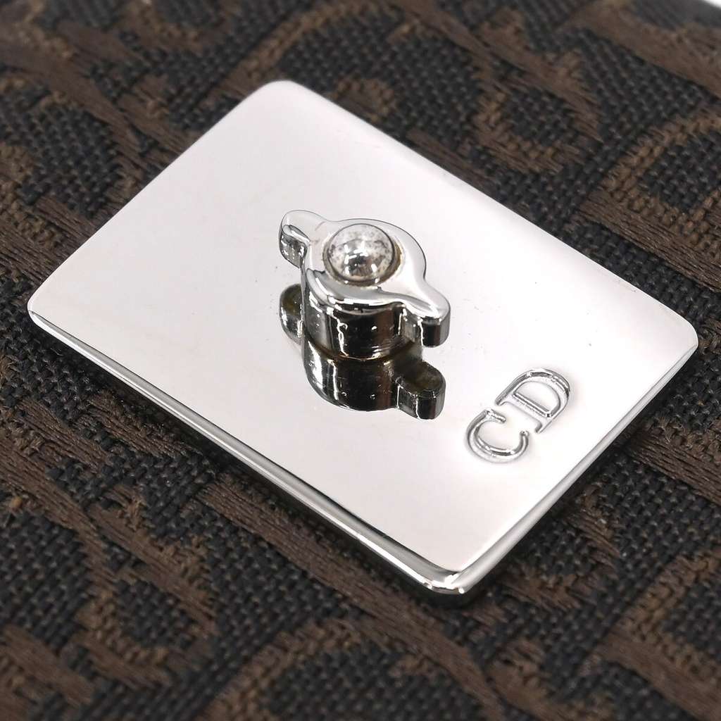 Christian Dior Vintage Trotter Pouch Brown Canvas Good condition - Model View