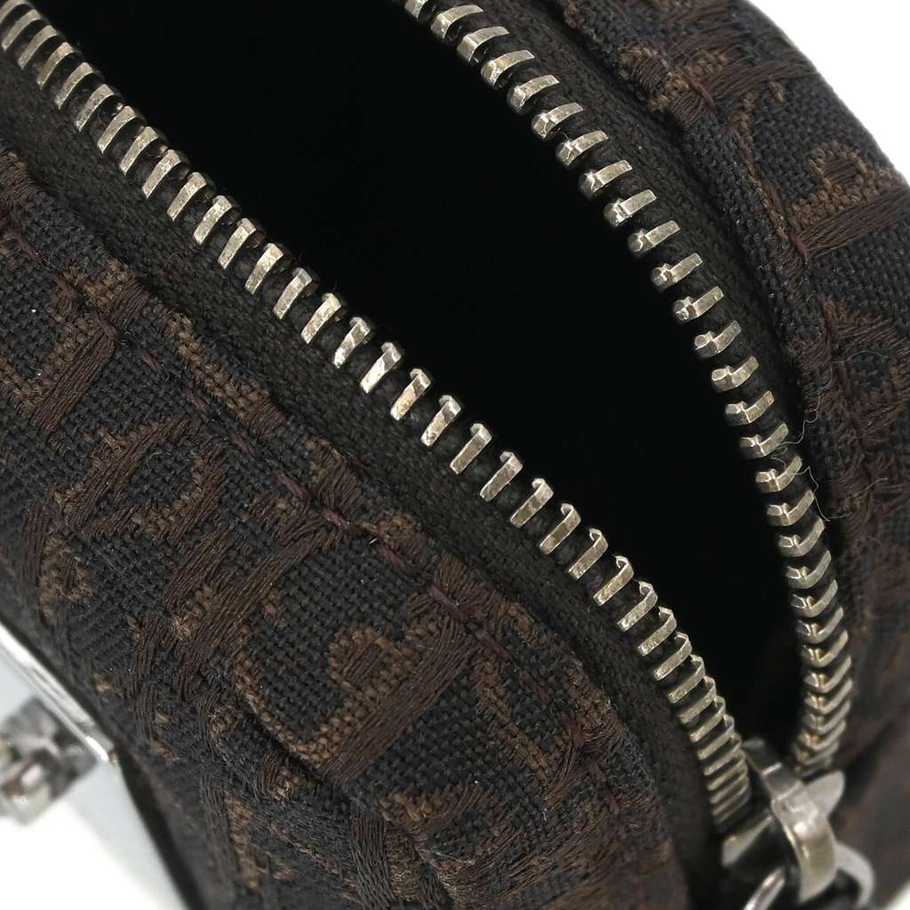 Christian Dior Vintage Trotter Pouch Brown Canvas Good condition - Box View