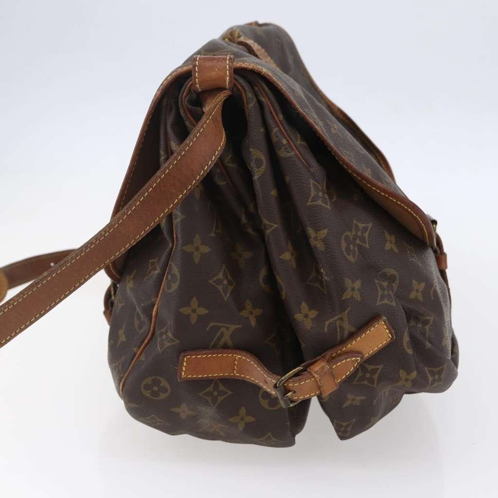 Louis Vuitton Saumur Handbag Brown Canvas Good condition - Inside View