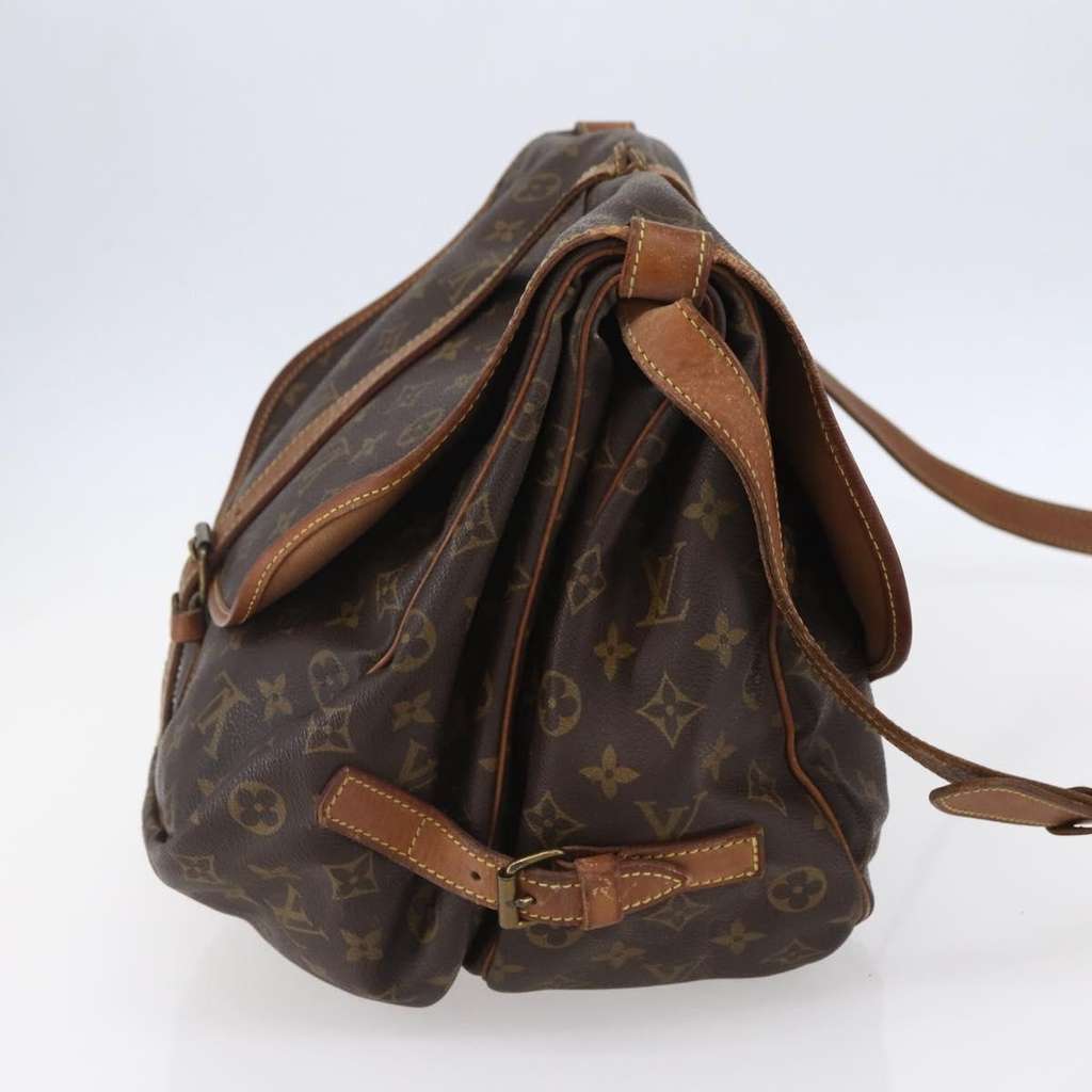 Louis Vuitton Saumur Handbag Brown Canvas Good condition - Model View