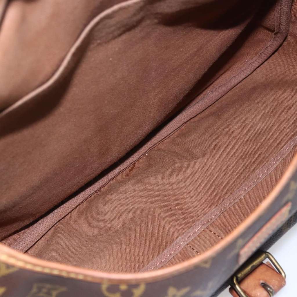 Louis Vuitton Saumur Handbag Brown Canvas Good condition - Box View