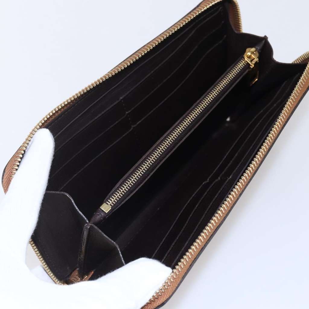Louis Vuitton Zippy wallet Brown Leather Good condition - Box View