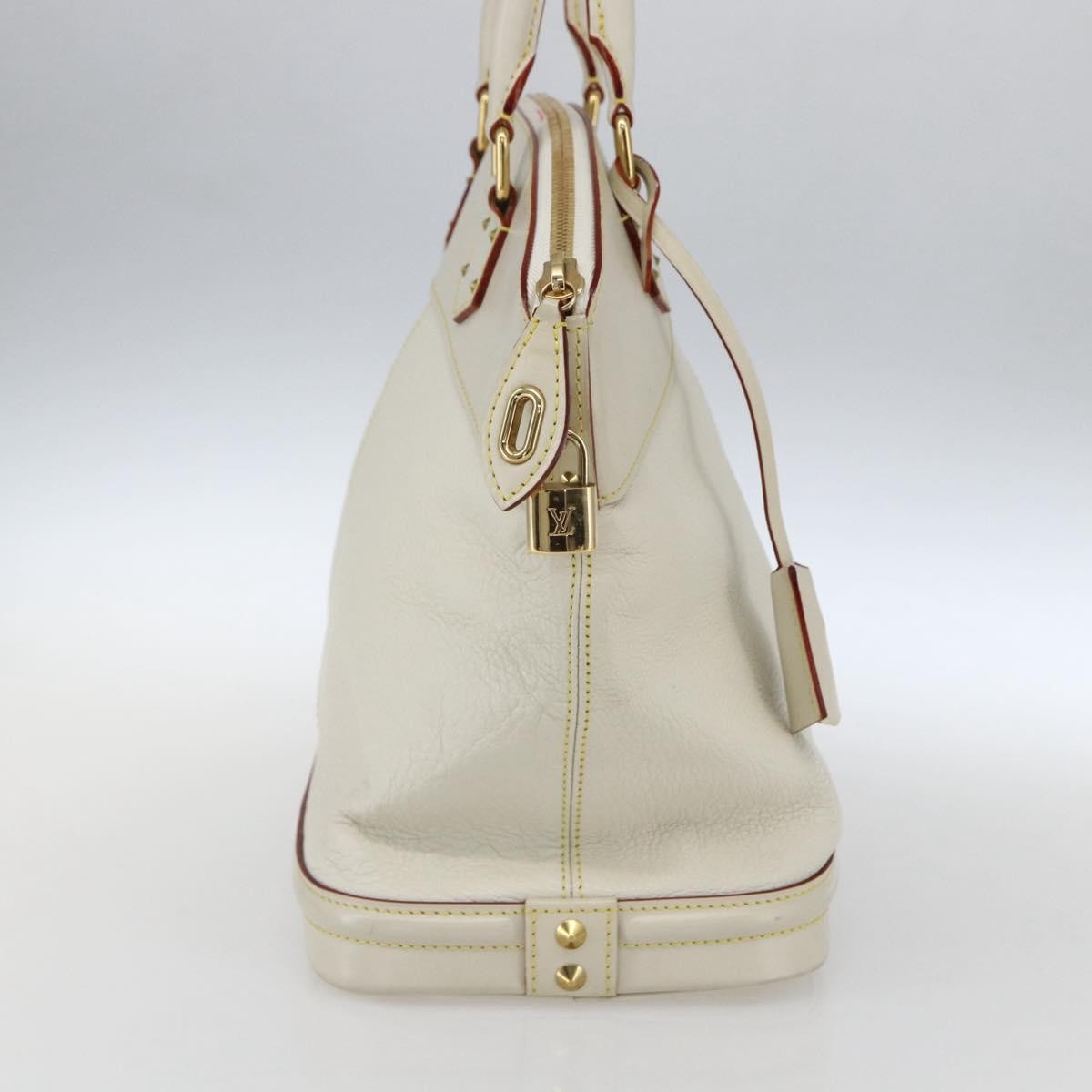 Louis Vuitton Suhali Lockit Handbag White Leather Good condition - Inside View