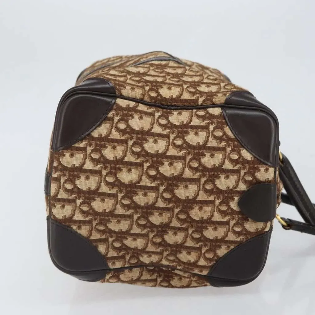 Dior Vintage Trotter Boston Bag Beige Canvas Good - Inside View
