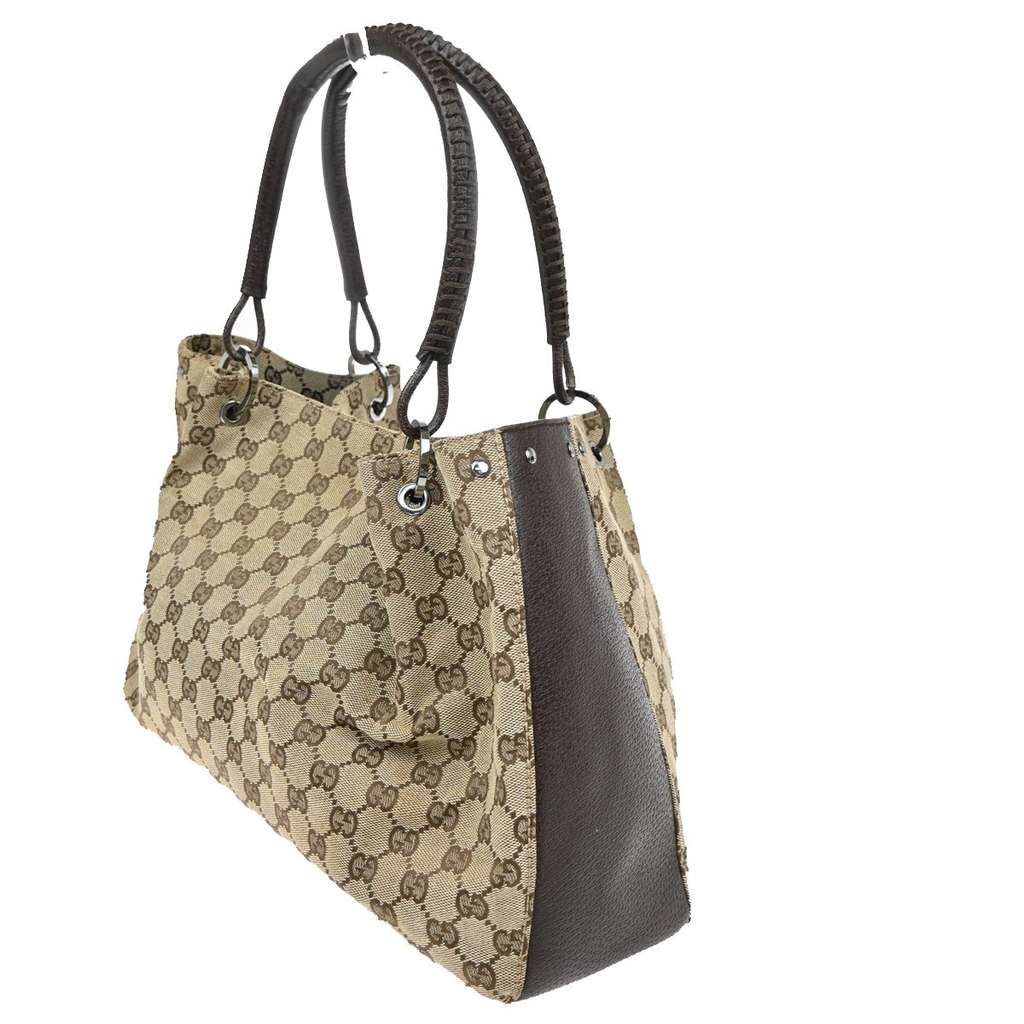 Gucci Vintage tote Brown Canvas Good condition - Model View