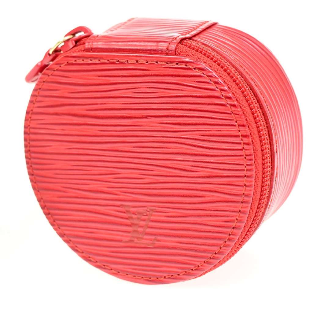 Louis Vuitton Ecrin Bijoux Jewelry Case Red Leather Good condition - Inside View